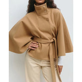 Women’s Belted Batwing Winter Coat