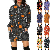 Women Halloween Print Hoodie