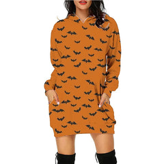 Women Halloween Print Hoodie