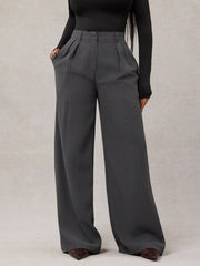 New Women's Casual Loose Straight-leg Business Commuting Wide-leg Pants