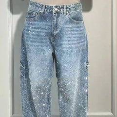 Shiny Wide-Leg Women’s Jeans