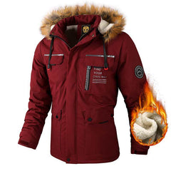Men's Casual Hooded Jacket Parka Autumn And Winter Windproof Coat