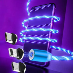 Magnetic LED Charging Cable – iPhone, Android, Type-C