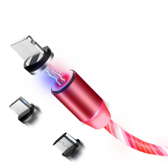 Magnetic LED Charging Cable – iPhone, Android, Type-C
