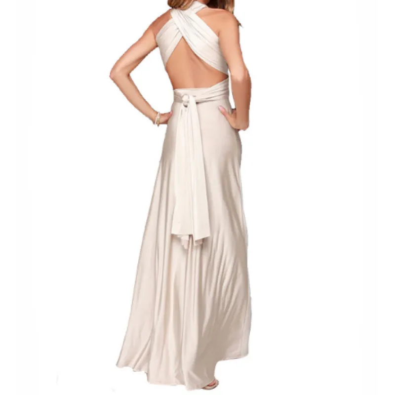 Women’s Sexy Backless Bandage Maxi Dress