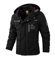 Men's Casual Hooded Jacket Parka Autumn And Winter Windproof Coat