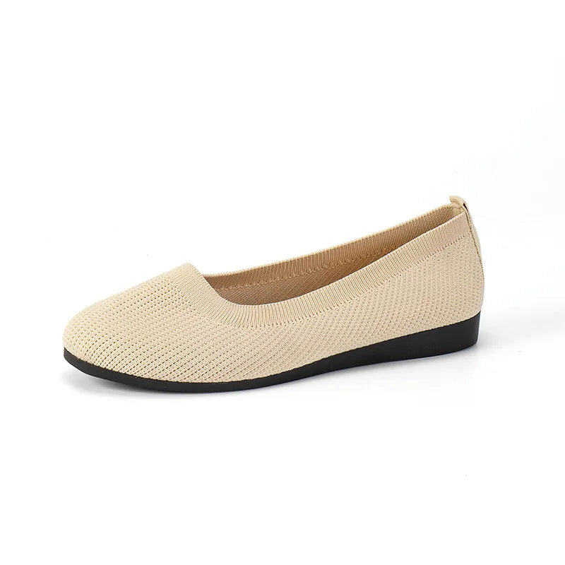 Women’s Round Toe Slip-On Knit Flats