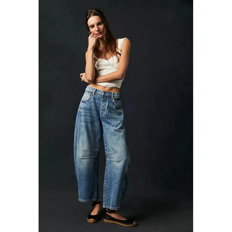 Women’s Wide-Leg Stretch Denim Jeans