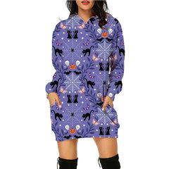 Women Halloween Print Hoodie