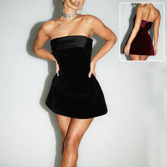 Slim Tube-top Dress A-line Short Party dresses