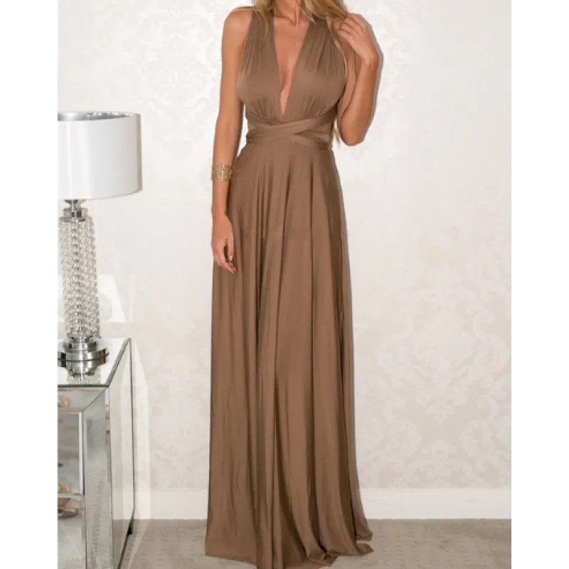 Women’s Sexy Backless Bandage Maxi Dress