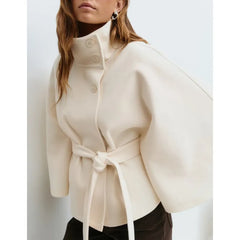 Women’s Belted Batwing Winter Coat