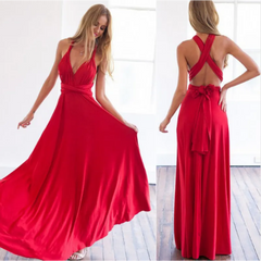 Women’s Sexy Backless Bandage Maxi Dress