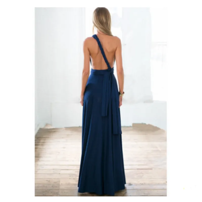 Women’s Sexy Backless Bandage Maxi Dress