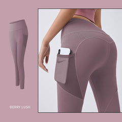 Women Yoga Pants With Pocket Leggings Sport Gym Tummy Control Jogging Tights Female Fitness Pants