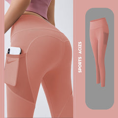 Women Yoga Pants With Pocket Leggings Sport Gym Tummy Control Jogging Tights Female Fitness Pants