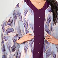 Women's Arabic Print Long Sleeve Dress