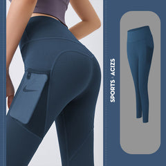 Women Yoga Pants With Pocket Leggings Sport Gym Tummy Control Jogging Tights Female Fitness Pants