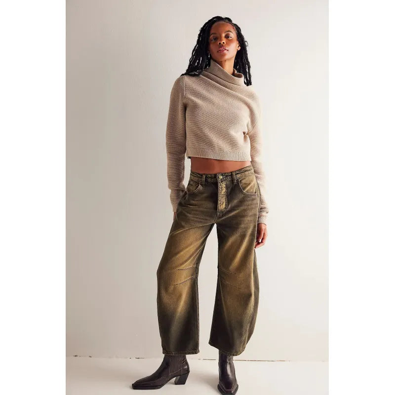Women’s Wide-Leg Stretch Denim Jeans