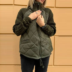 Women's Winter Cotton Jacket – Warm, Zippered & Stylish