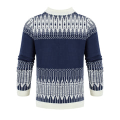Men's Knitted Sweater Fashion Long-sleeved Pullover Tops Fall And Winter Clothing