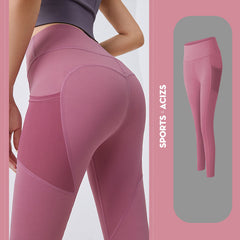 Women Yoga Pants With Pocket Leggings Sport Gym Tummy Control Jogging Tights Female Fitness Pants