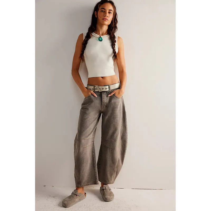 Women’s Wide-Leg Stretch Denim Jeans