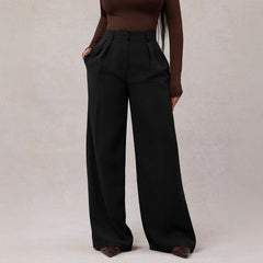 New Women's Casual Loose Straight-leg Business Commuting Wide-leg Pants