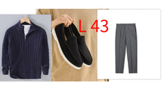 Sweater Loose Zip Pullover Knitting Sweater Coat Men