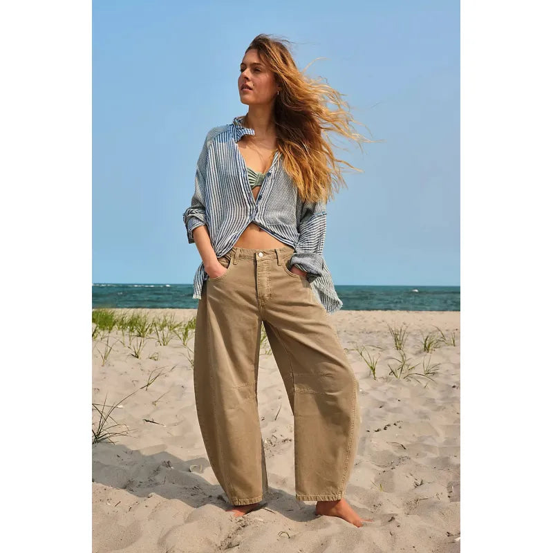 Women’s Wide-Leg Stretch Denim Jeans