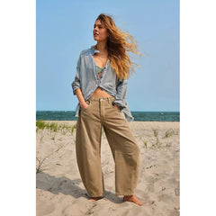 Women’s Wide-Leg Stretch Denim Jeans