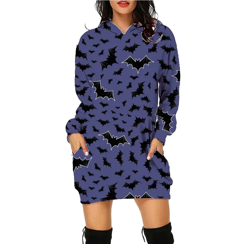 Women Halloween Print Hoodie