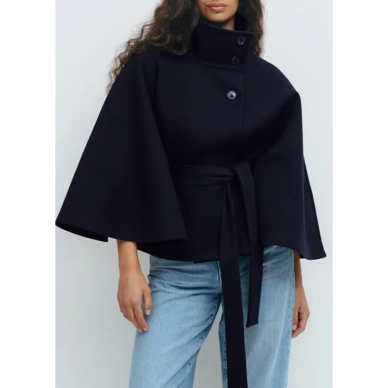 Women’s Belted Batwing Winter Coat