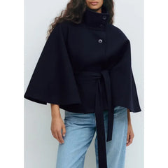 Women’s Belted Batwing Winter Coat