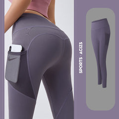 Women Yoga Pants With Pocket Leggings Sport Gym Tummy Control Jogging Tights Female Fitness Pants