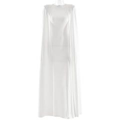 Solid Color Round-neck Pleated Shawl Slim Dress