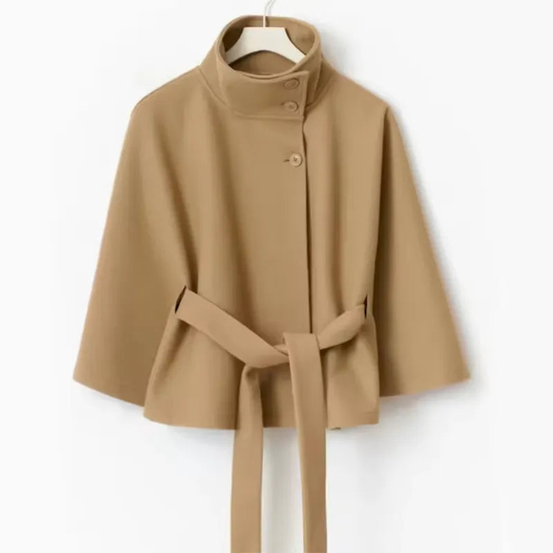 Women’s Belted Batwing Winter Coat