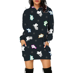 Women Halloween Print Hoodie