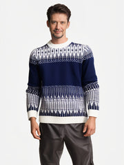 Men's Knitted Sweater Fashion Long-sleeved Pullover Tops Fall And Winter Clothing
