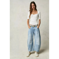 Women’s Wide-Leg Stretch Denim Jeans