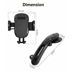 360° Rotating Car Phone Holder – Universal Dashboard Mount
