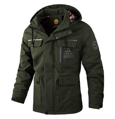 Men's Casual Hooded Jacket Parka Autumn And Winter Windproof Coat