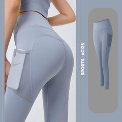 Women Yoga Pants With Pocket Leggings Sport Gym Tummy Control Jogging Tights Female Fitness Pants