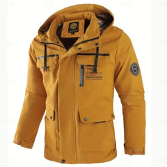 Men's Casual Hooded Jacket Parka Autumn And Winter Windproof Coat