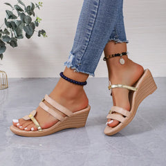Women’s Summer Wedge Platform Slippers