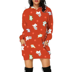 Women Halloween Print Hoodie